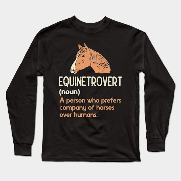 Funny Horse Definition Long Sleeve T-Shirt by Cartba